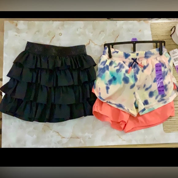 Ralph Lauren girls size 6 black ruffle skirt preloved/Eddie Bauer shorts - Picture 1 of 5